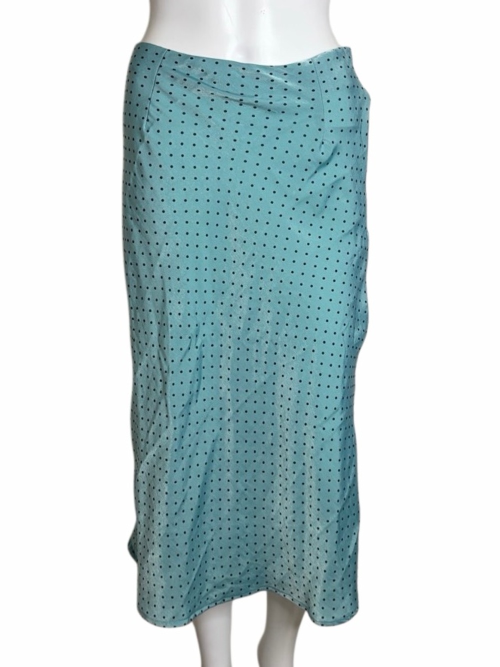 Nasty Gal Light Blue Polka Dot Midi Skirt Size 4